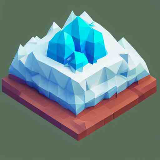 a floating island isometric art, low poly art, game art, artstation, 3D render, cgsociety