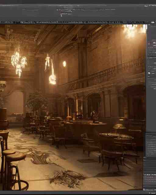 highly detailed vfx espresso, stephen bliss, unreal engine 5, global illumination, detailed and intricate environment 