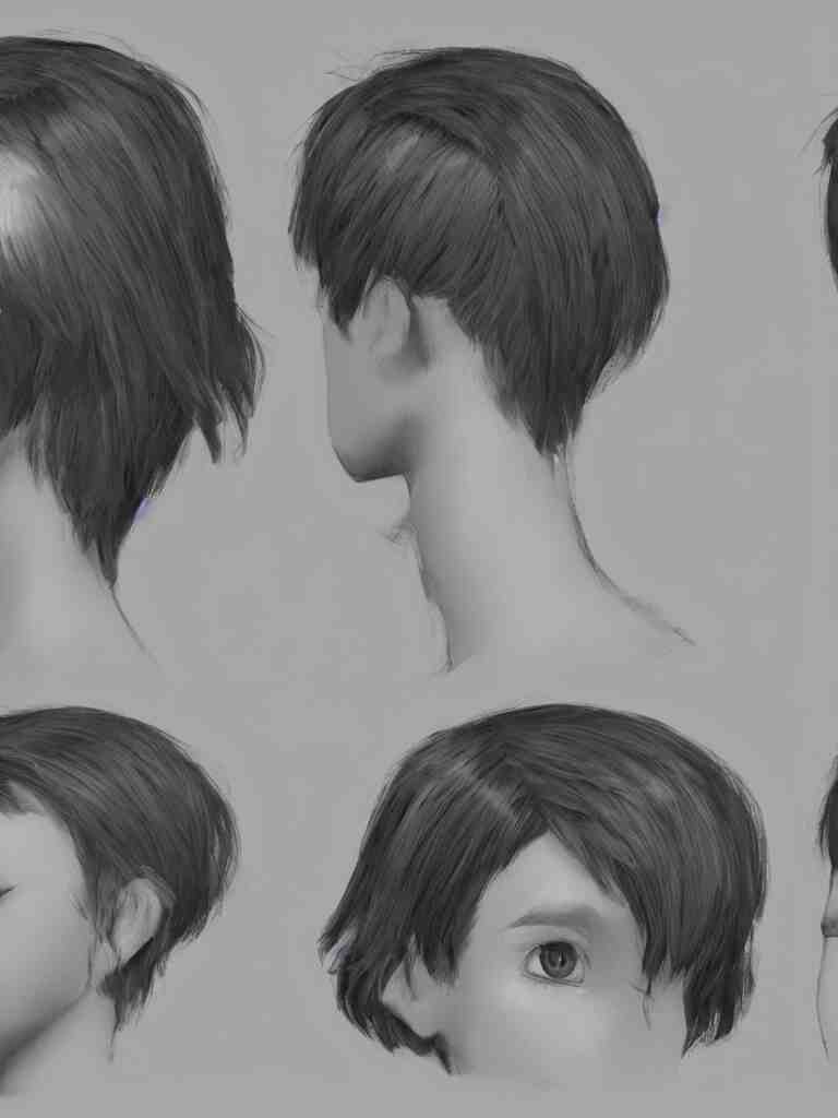 haircut by disney concept artists, blunt borders, rule of thirds 