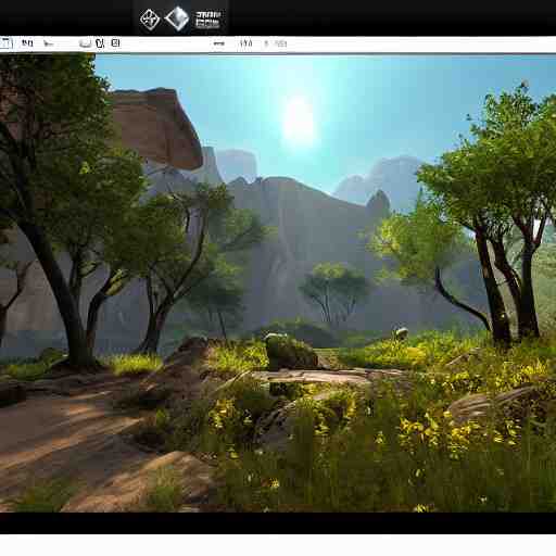 a beautiful landscape, nvidia raytracing demo