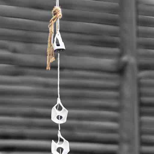 This is a sketch of a wind chime made from the pieces of a broken mug. It shows the mug handle as the top piece with strings attached to it, and the bottom pieces of the mug hanging down like little bells, iso 300, f-stop 1.5, Pentax