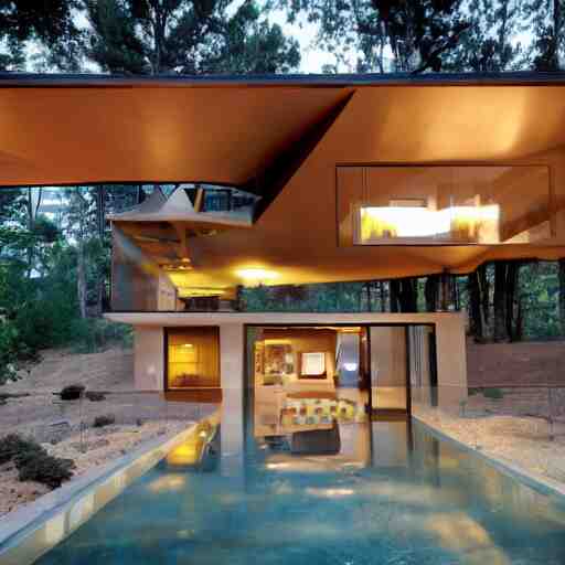 home of the future!! single level. picasso - inspired. trending, award - winning, featured in architecture digest 