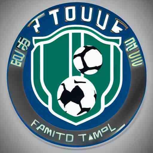 tampere united football logo. green blue vector graphics. 