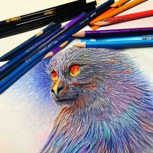  Colored pencil art, Merlin's staff, highly detailed, artstation, MasterPiece, Award-Winning, Caran d'Ache Luminance