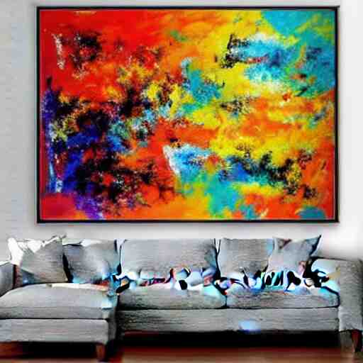 award-winning large colorful abstract art painting