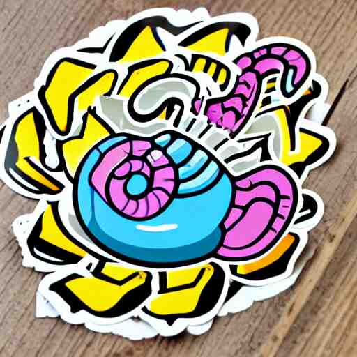 sticker snail cartoon whimsical 