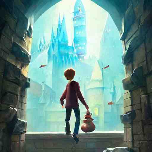 a wholesome animation key shot of harry potter classes, colorful, pixar and disney animation, sharp, very detailed, high resolution, key art by greg rutkowski, bloom, dramatic lighting 