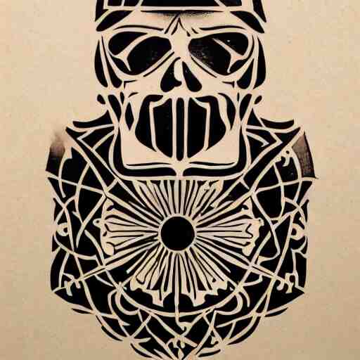 tattoo design, stencil, tattoo stencil, traditional, a world famous tattoo of a geometric refrigerator