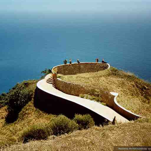 castle designed by renzo piano overlooking big sur. landscape design by andre le notre. fujinon premista 1 9 - 4 5 mm t 2. 9. portra 8 0 0. w 1 0 8 8 