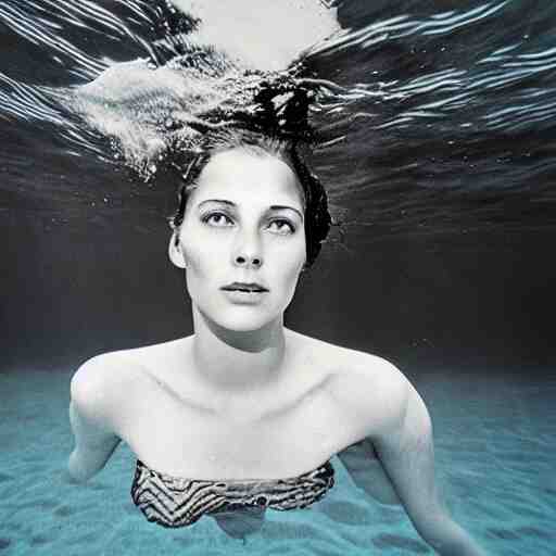 underwater photography full portrait of a young beautiful woman swimming by terry o'neill 