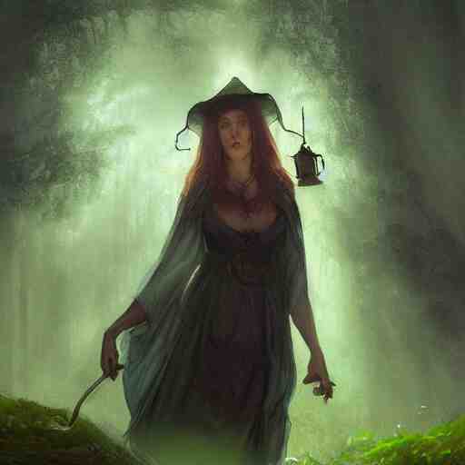 Epic portrait an witch brewing green liquid from cauldron, Blurry cabin backround, glowing, digital painting, artstation, concept art, soft light, hdri, smooth, sharp focus, illustration, fantasy, intricate, elegant, highly detailed, D&D, matte painting, in the style of Greg Rutkowski and Alphonse Mucha and artemisia, 8k, highly detailed, jurgens, rutkowski, bouguereau, pastoral, rustic, georgic