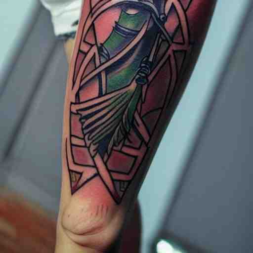 tattoo of zelda windfish tribal realistic 