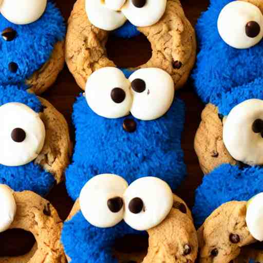 cookie monster donuts 