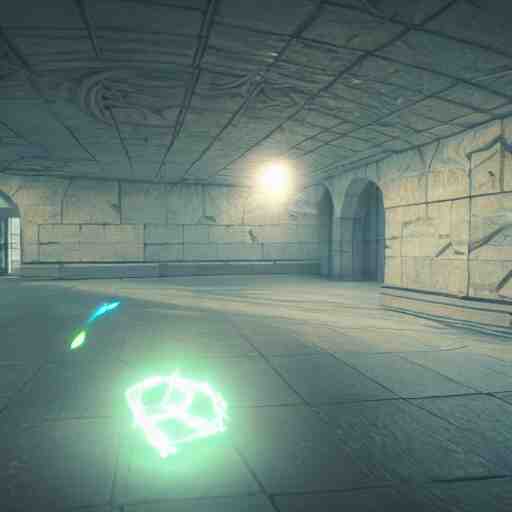 arcane teleportation pad, realistic lighting, bloom, unreal engine, cinema, particles 