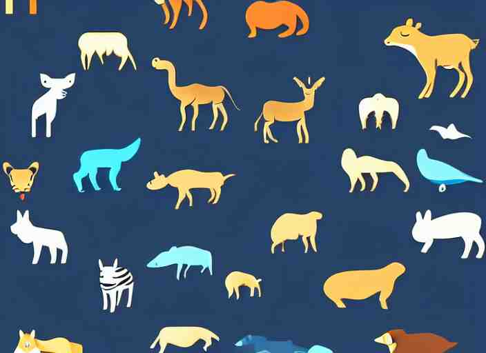 digital art minimal vector animal! detailed wallpaper trending on artstation 