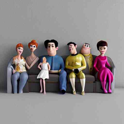 actors ceramic mask pixar family watching tv, style of paolo roversi, 8 k, sharp focus, soft light, volumetric lighting, highly detailed realistic, refined, artstation 