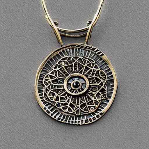 jewelry inspired by leonardo da vinci , symmetrical, high detail, product photo