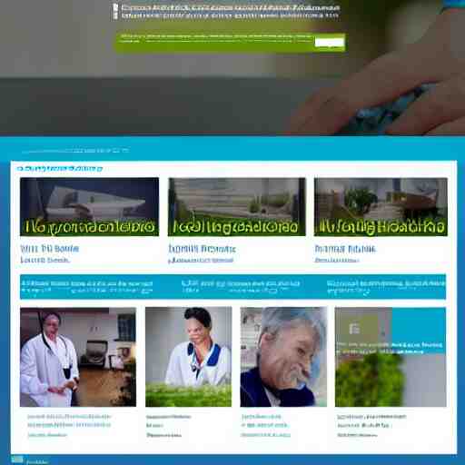 a screenshot of a website for healthcare 