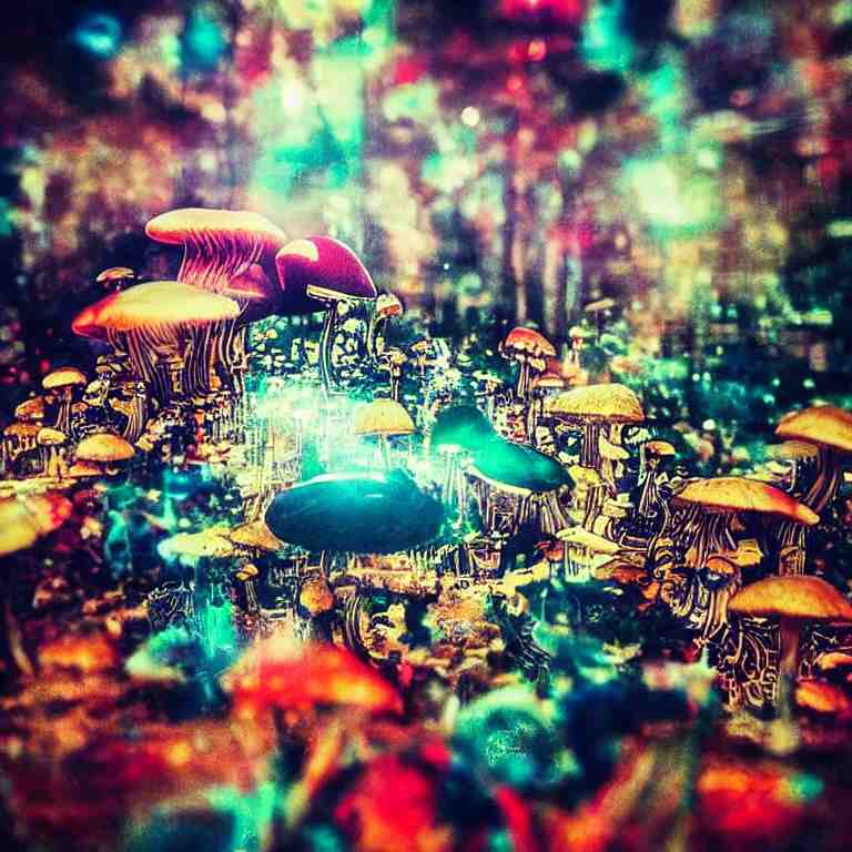 double exposure of dally life, symbols of live, explosion, cyber mushroom city, love is the most relevant theme, love is infinity, love is begin of all, 8 k resolution, artistic mode, artistic, trending on instagram, long exposure, love art, serious, fantasy and dreams vibes, mushrooms style and macro style, colorful picture 