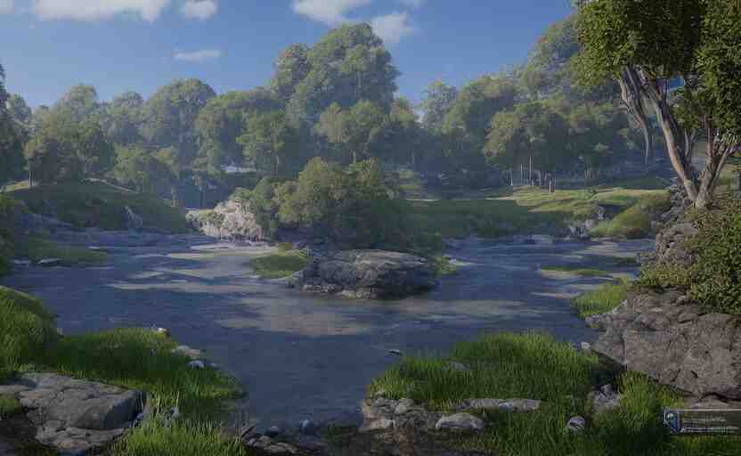 beautiful landscape, Unreal Engine 5, RTX, AAA Game, Detailed 3D Render, Cinema4D