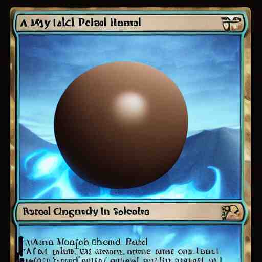 a magic card of a normal plain usual regular pebble 