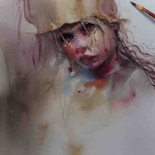 watercolor art on paper,, highly detailed, artstation, masterpiece, award - winning 