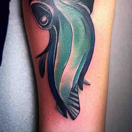 tattoo of the windfish from zelda links awakening silhouette