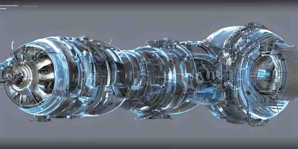 siemens futuristic gas turbine, masterpiece, blizzard pixar maya engine global illumination lighting artstation 