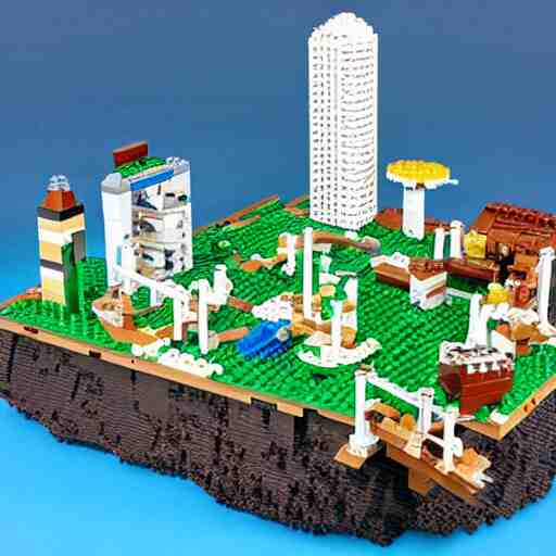 Lego overgrown deserted island city