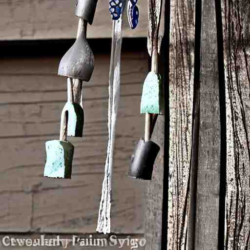 This is a sketch of a wind chime made from the pieces of a broken mug. It shows the mug handle as the top piece with strings attached to it, and the bottom pieces of the mug hanging down like little bells, iso 300, f-stop 1.5, Pentax