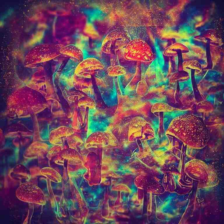 double exposure of dally life, symbols of live, explosion, cyber mushroom city, love is the most relevant theme, love is infinity, love is begin of all, 8 k resolution, artistic mode, artistic, trending on instagram, long exposure, love art, serious, fantasy and dreams vibes, mushrooms style and macro style, colorful picture 