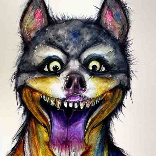 water color on paper, chica animatronic portrait, highly detailed, artstation, masterpiece, award - winning, 