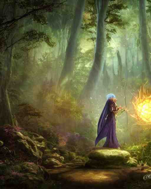 Hedgehog magus, gaia, nature, fairy, forest background, magic the gathering artwork, D&D, fantasy, cinematic lighting, centered, symmetrical, highly detailed, digital painting, artstation, concept art, smooth, sharp focus, illustration, volumetric lighting, epic Composition, 8k, art by Akihiko Yoshida and Greg Rutkowski and Craig Mullins, oil painting, cgsociety