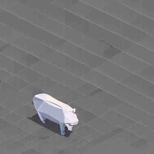 low poly pig render unreal engine 5, ray tracing, in an isometric view using a playstation 1 ps 1 aesthetics, asset, blank background 