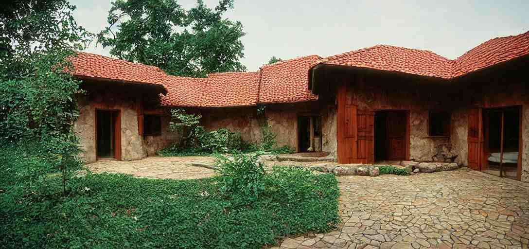 house in carpathian vernacular style. outdoor landscaping designed by roberto burle marx. fujinon premista 1 9 - 4 5 mm t 2. 9. portra 8 0 0. 