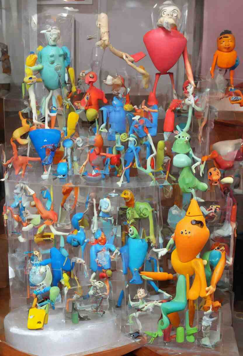 1 9 6 0 s weirdo cartoon sculpture toy on display 