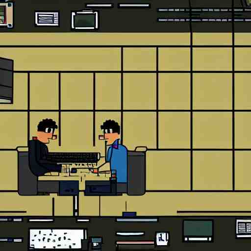 A giant computer with a 404 error code, by Emiliano Ponzi, by Chris Ware, neogeo, criterion collection, 2d game art