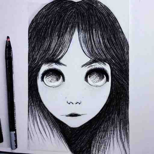 “ a detailed portrait of jaiden animations drawn by junji ito ” 