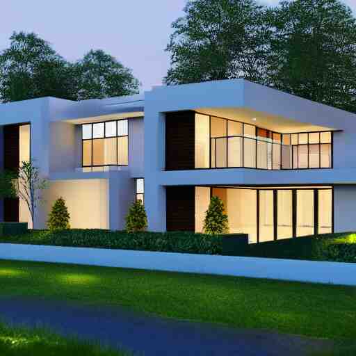 render of a beautiful modern home designed for cozy, curvy, natural aesthetics!!, energy efficiency and maximizing plants and greenery, golden light, high resolution, professional 