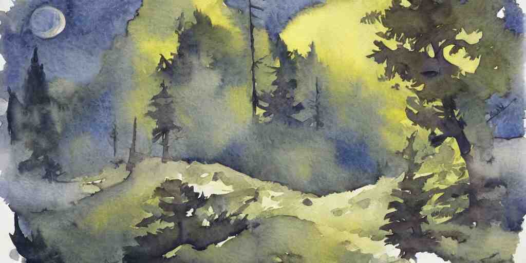 outer wilds, watercolour