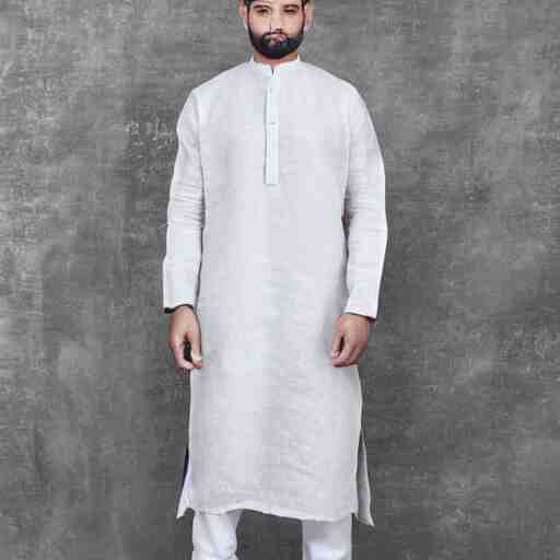 heavy linen yeezy kurta, futuristic, photorealistic, extremely detailed 