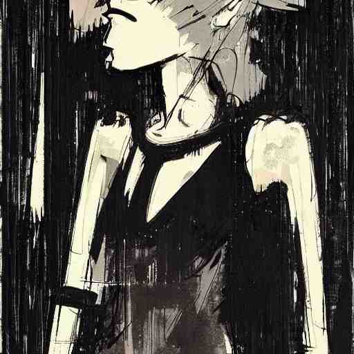 character design concept by ashley wood, exquisite graphic art on a plain background, graphic novel cover art 