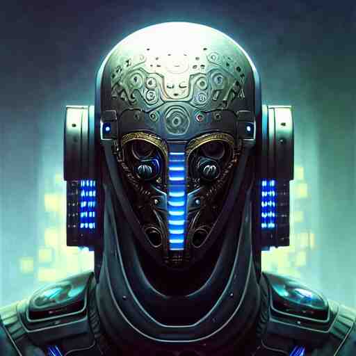 low angle portrait shot of a cyberpunk gazmask robot character, intricate, elegant, highly detailed, centered, digital painting, artstation, concept art, smooth, sharp focus, illustration, artgerm, Tomasz Alen Kopera, Peter Mohrbacher, donato giancola, Joseph Christian Leyendecker, WLOP, Boris Vallejo