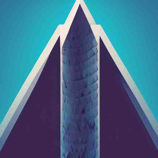 isometric view of giant floating triangular monolith in valley by james gilleard and madmaraca, textured, detailed, beautiful, 8 k wallpaper 