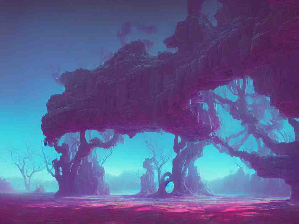 A beautiful matte paint of a psychedalic by beeple and Albert Bierstadt.