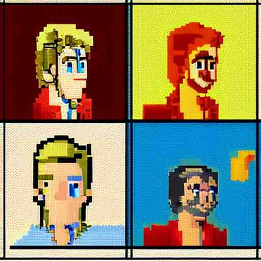 guybrush threepwood pixel art animation sheet, 8 k, trending, poster 