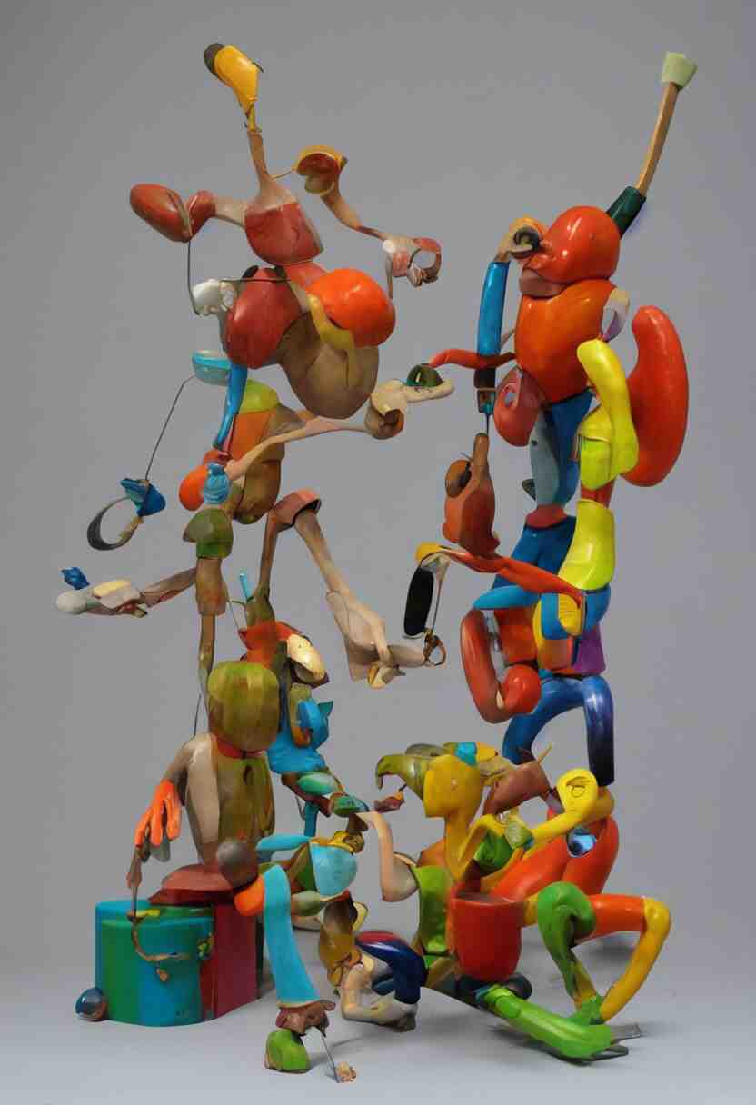 1 9 6 0 s weirdo cartoon sculpture toy on display 