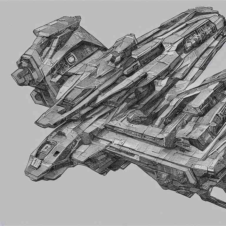 a spaceship built by MC Escher, sci-fi concept art, highly detailed