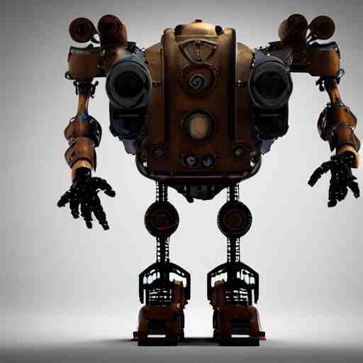 a robot bird,steampunk, 3d render,unreal engine