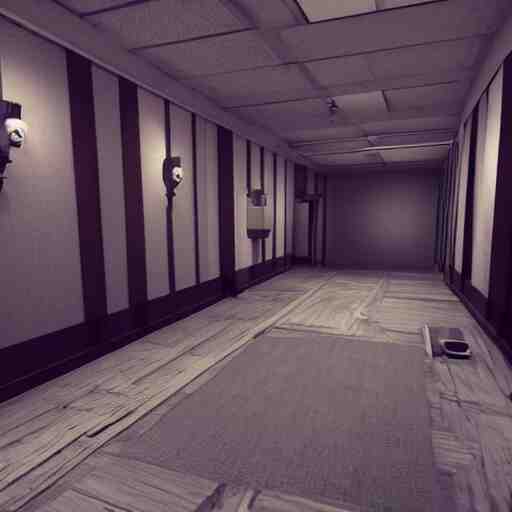 hallway in the backrooms, unreal engine tech demo 